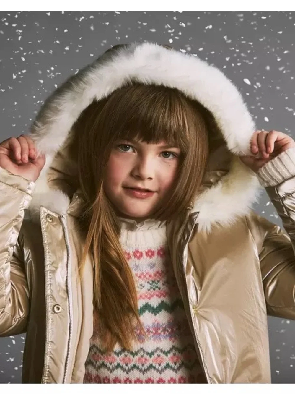 NWT Janie and Jack The Metallic Puffer Coat Sz 3 to 4